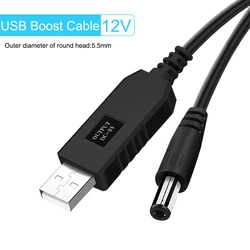 USB Power Boost Line DC 5V to 12V Step-Up Converter Adapter Cable - 1 pc (12V Cable)