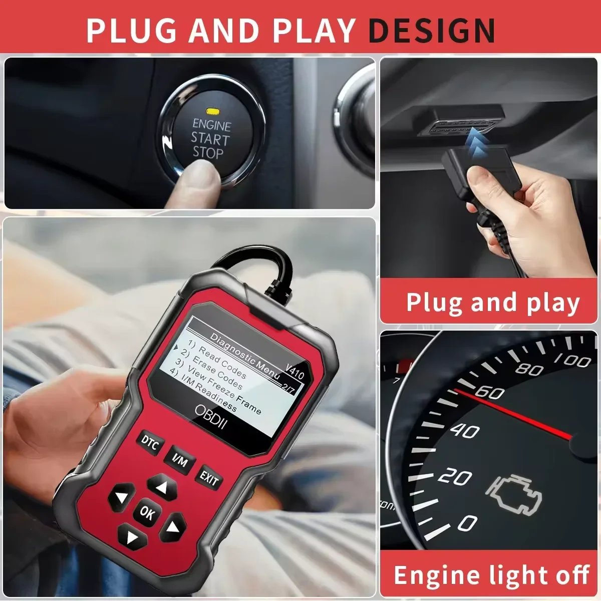 Lo scanner per lettore di codici di guasto del motore dello strumento diagnostico per scanner Obd2 per auto può creare tutte le auto con protocollo Obd Ii dal 1996 Strumento di scansione - immagine 3