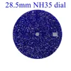 28.5x0.4mm NH35 Watch Dial Natural Green Malachite Blue Sandstone CNC Machine Cut 4