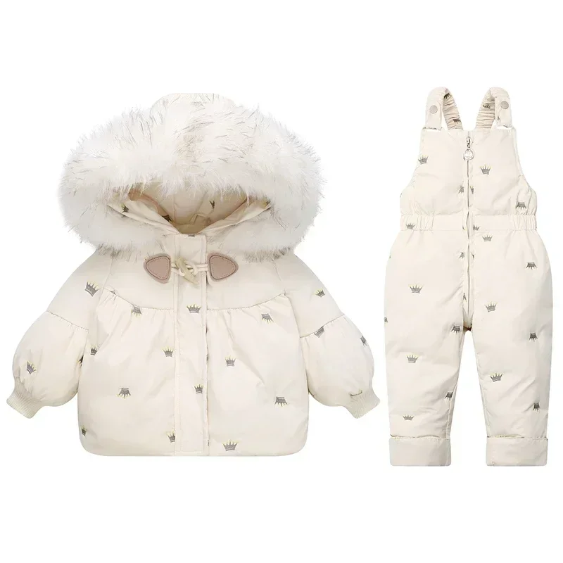 Winter Children's Clothing Set Baby Girl Winter Jumpsuit Down Jacket for Girls Boys Coat Clothes Thicken Ski Snow Suit Overalls