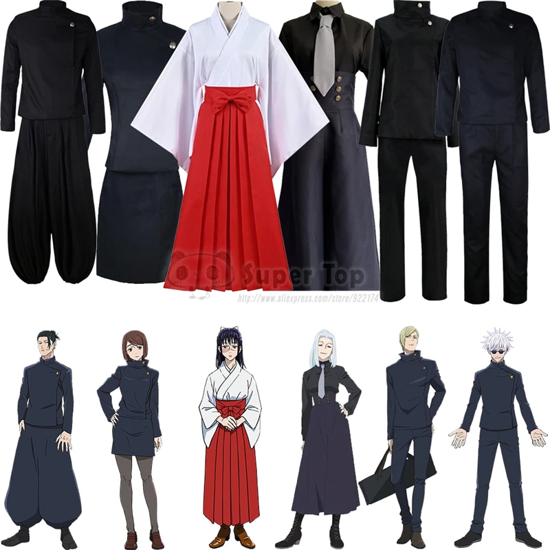 Jujutsu Kaisen Stagione 2 Costume Cosplay Satoru Gojo Geto Suguru Nanami Kento Leiri Shoko Iroi Utahime Haibara Yu Set Completo Unisex