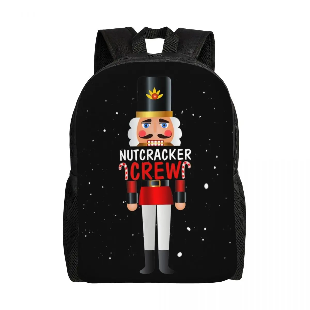 

Nutcracker Crew Matching Family Christmas Gift Backpacks Waterproof College School Nutcrackers Cartoon Bag Print Bookbag