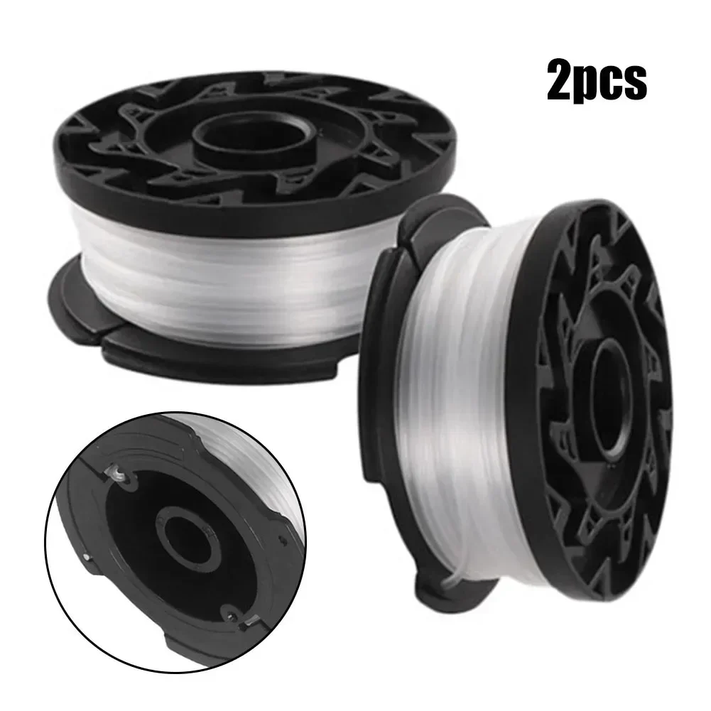 6x Rasentrimmer-Spulen Für Black & Decker – Inkl. Abdeckung & Feder, 1,65 Mm, Kompatibel Mit Vielen Modellen