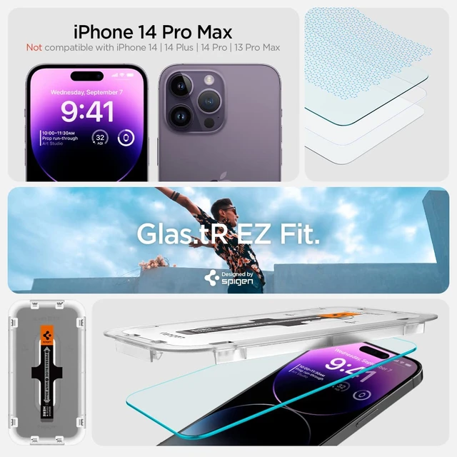 iPhone 15 Pro Max Spigen Tempered Glas.tR EZ Fit Screen Protector