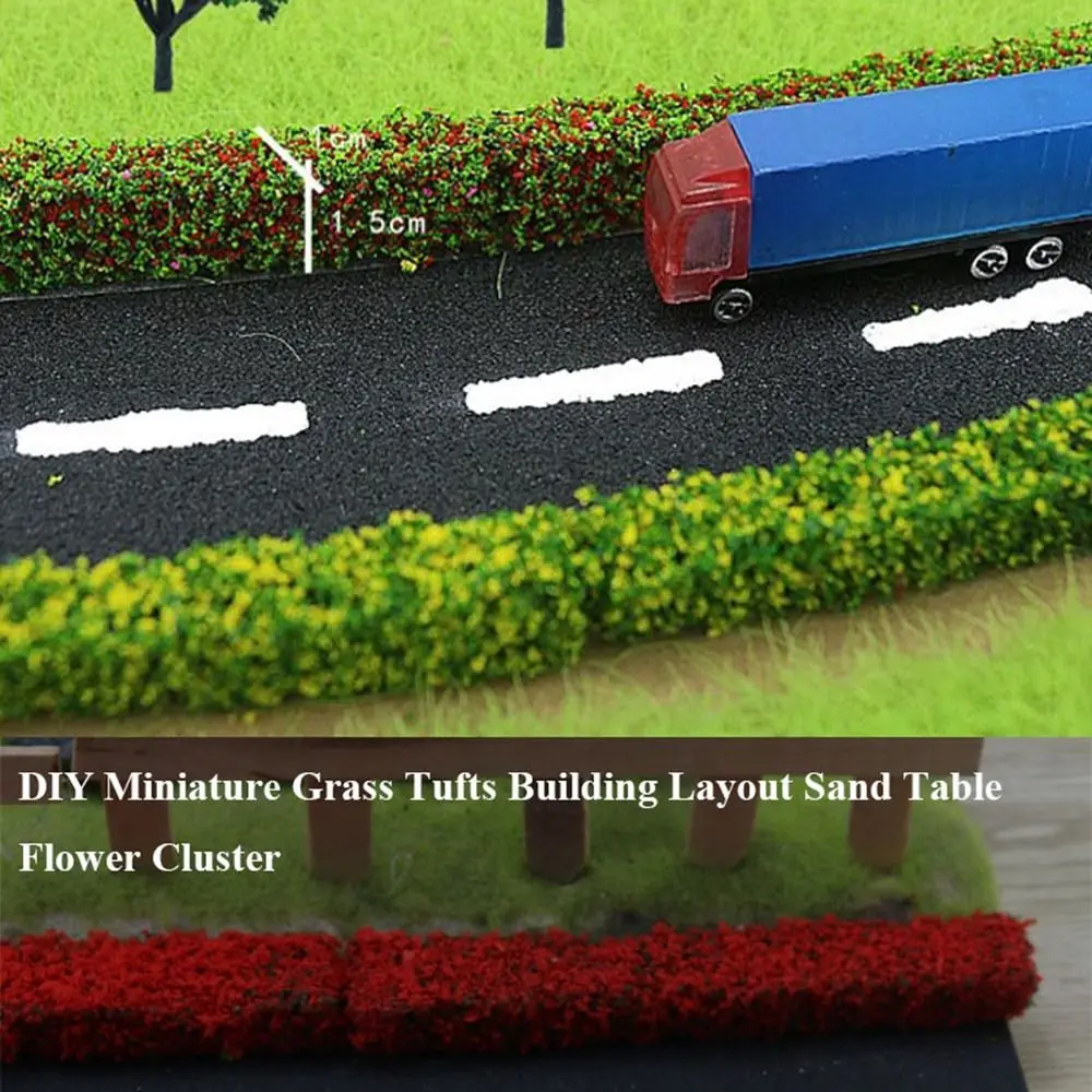 

DIY Miniature Garden Decor New 7 Colors Durable Static Flower Cluster Home Decoration