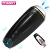 PHANXY Male Masturbator Cup Automatic Sucking Real Vagina Vibrator Adult Goods Masturbation Blowjob Pussy Pocket Sex Machine 1