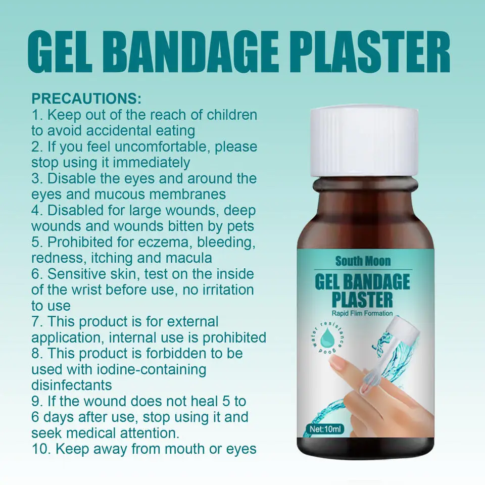 Liquid Bandage Spray Gel wound dressing liquid skin bandage breathable transparent waterproof gel bottle