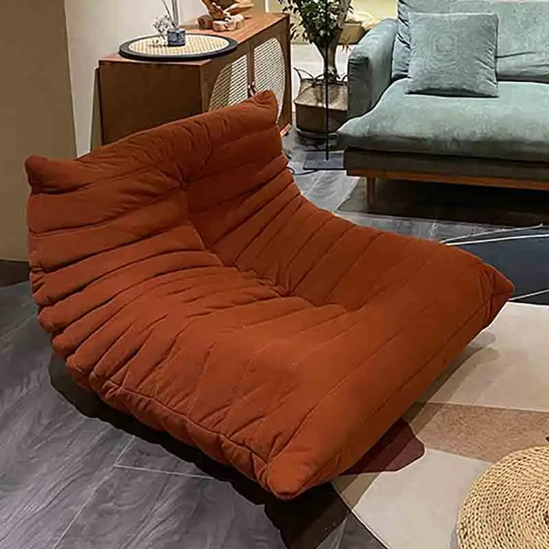 Single Seated Foam Sofa Armless Floor Sofa Lazy Couch Living Room Bedroom Balcony Leisure Chair Reading Chair Fireside Chair
