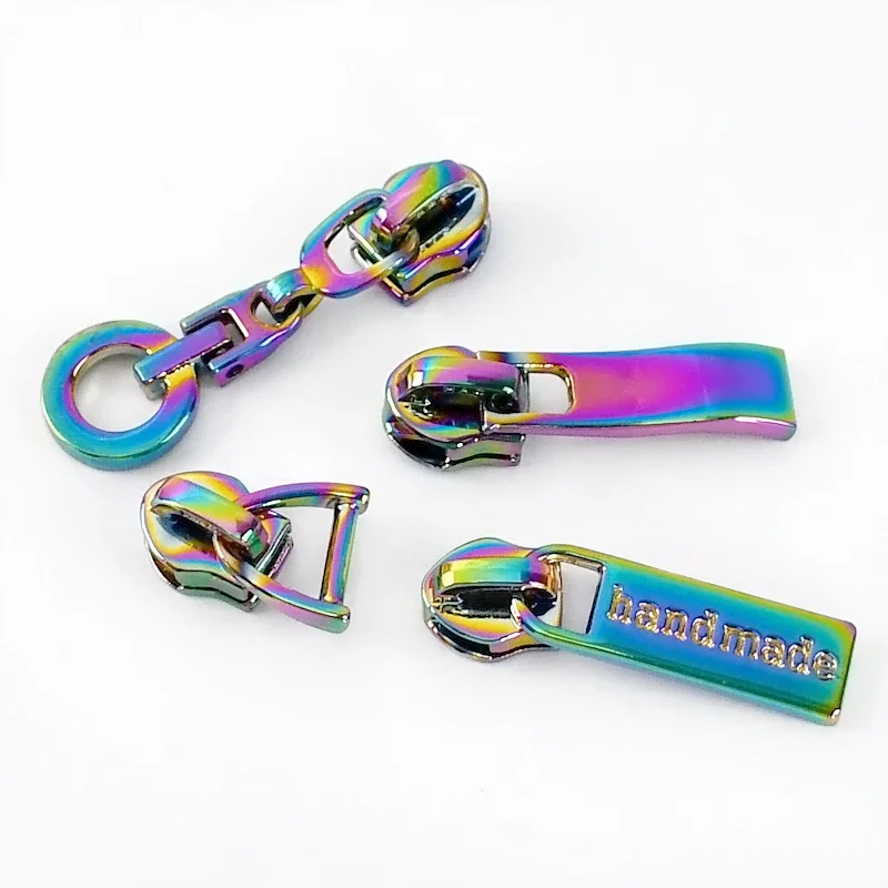 5Pcs 5# Colored Zipper Sliders for Nylon Zip Tape Bag Pocket Zippers Puller Zips Repair Kits Replacement Luggage Tag Lock Head zipper repair kit zipper pullers zipper sliders zipper accessories