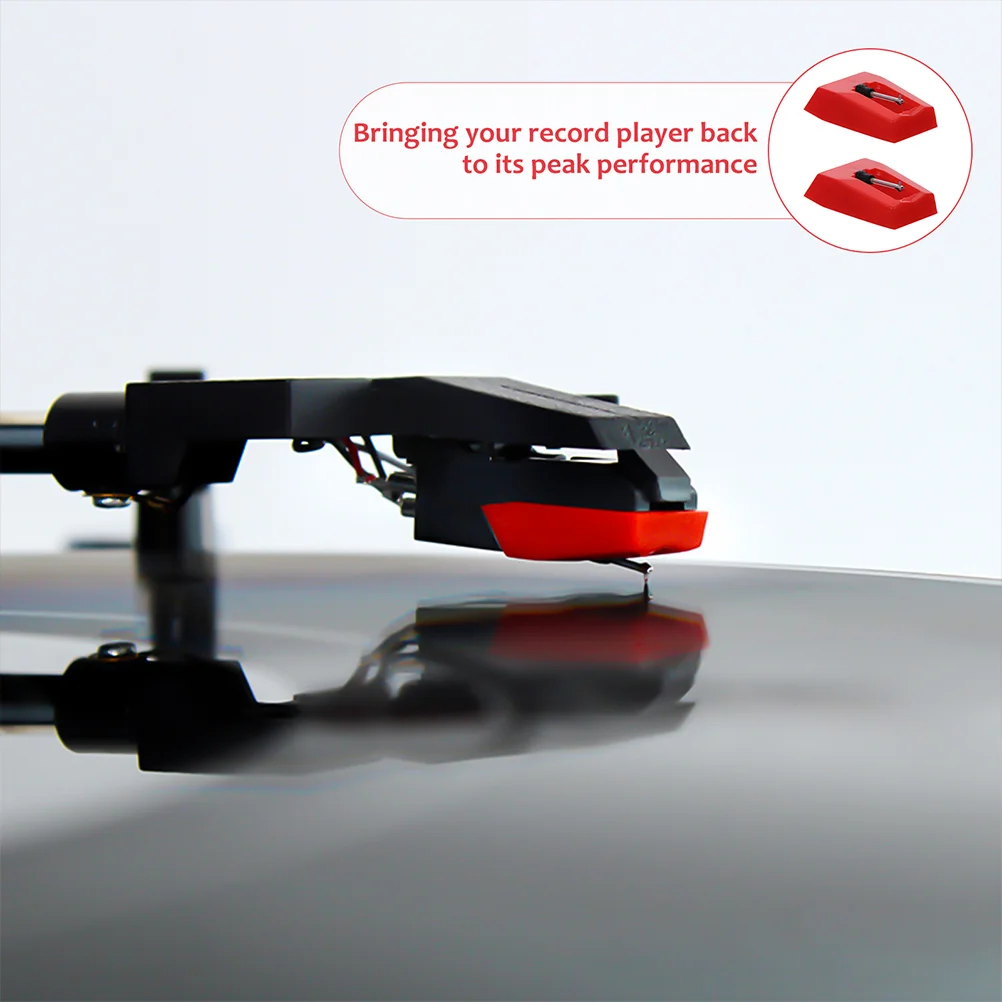 4 Pcs Red Stylus Record Player Needles Phonograph Turntable Replacement Dj Equipment Accessories Portable Audio Video Stylus