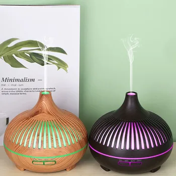 wireless 500ML Aromatherapy Essential Oil Diffuser woodstove Ultrasonic Air Humidifier Cool with 7 Color LED Lights 1
