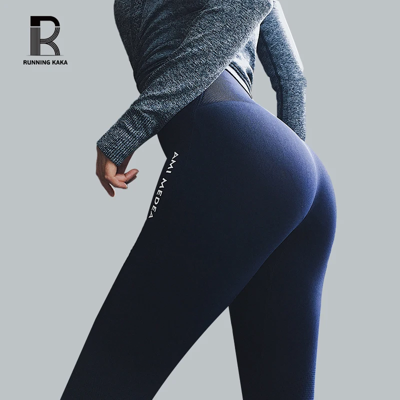 Running kaka Women's Seamless Legging Gym Slimming High Waisted Tight Fitting Quick Dry  Fitness Training  Yoga Pants