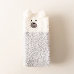 Women's Cozy Fuzzy Knee - High Fluffy Winter Slipper Socks - US 5 - 15 (Picture color 1pair)