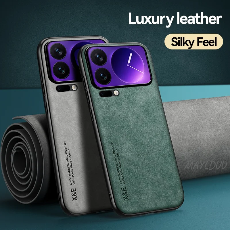Luxurious Simple Skin-Friendly Leather Phone Case - Shockproof Bumper Design