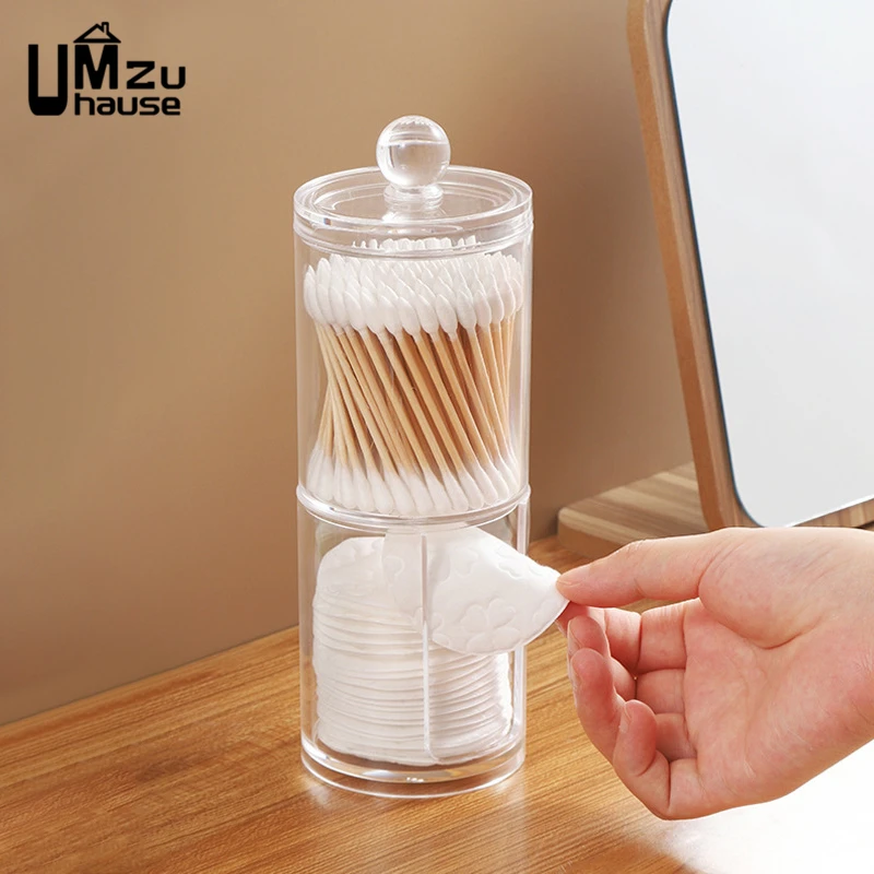 Clear Bedroom With Lid Universal Easy Clean Home Travel Bathroom Countertop  Organizer Makeup Plastic Cotton Swab Case Q Tip Box - AliExpress