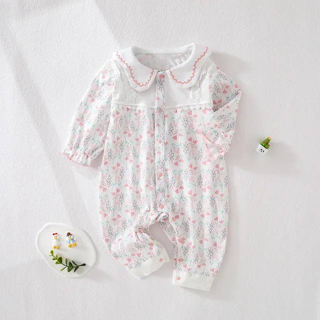Summer Baby Clothes Baby Class A Cotton Clothes Long Sleeve Air Conditioning Clothes For Baby Girls Baby Climbing Suit Onesie
