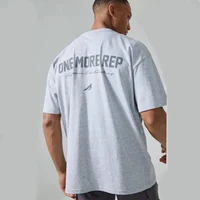 Man Active One More Rep Oversized Washed T-shirt Luxury Brand Great Chapter Embroidered Short Cotton Casual Loose Couple Tee 1