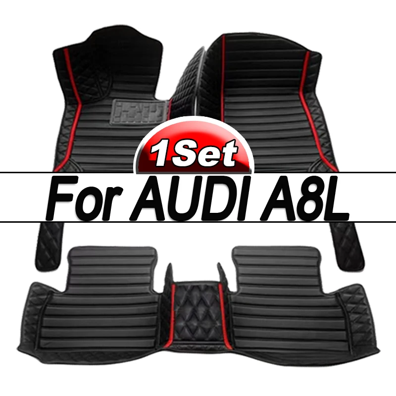 

Автомобильные коврики для AUDI A8L D3 4E W12, 5 мест 2006 ~ 2010, коврики с защитой от грязи, кожаный напольный коврик, детали интерьера автомобиля, аксессуары