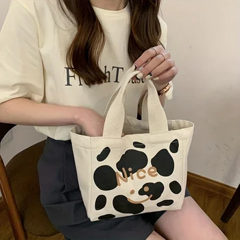 1 canvas bag, women's handbag, office worker's bento bag, rice box bag, student's portable handbag for going out 1