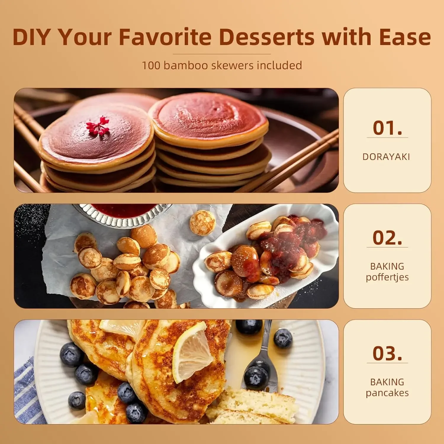 Mini Dutch Pancake Maker, 110V Muffin Waffle Maker, Hotcakes Machine, Non-stick Dorayaki Maker, Poffertjes Pan, Maquina Para Min 6