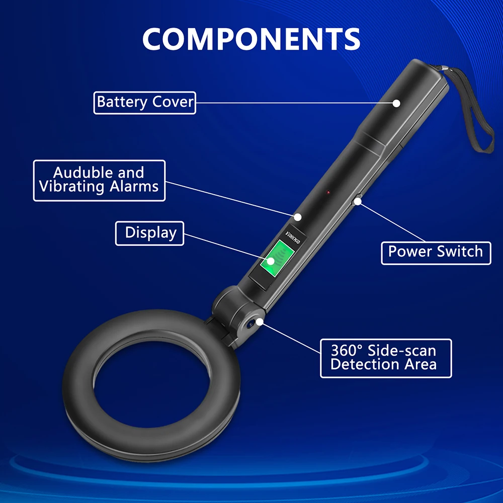 Metal Detector Handheld Alarm High Sensitivity Scanner Metal Detector Tool Security Metal Detector Treasure Gold Digger DM3005A 4