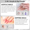 4.23oz/120g Clear Color Acrylic Powder & Dip powder 2 in 1 Use for Nail Extension Carving Salon Nail Art Manicure 2
