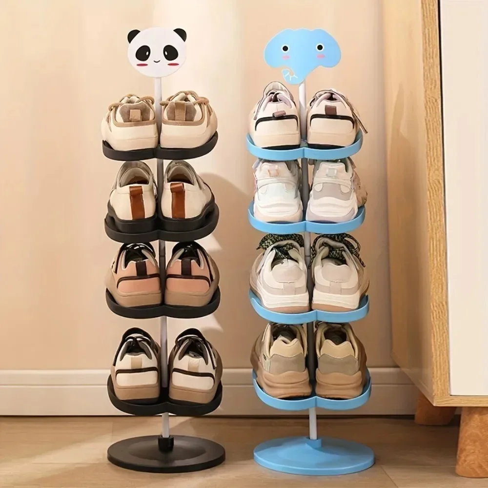 Cartoon Plastic Shoe Rack Multi-layer Dormitories Shoe Stand Easy To Install Large Capacity Housewear Furnishings Storage Rack