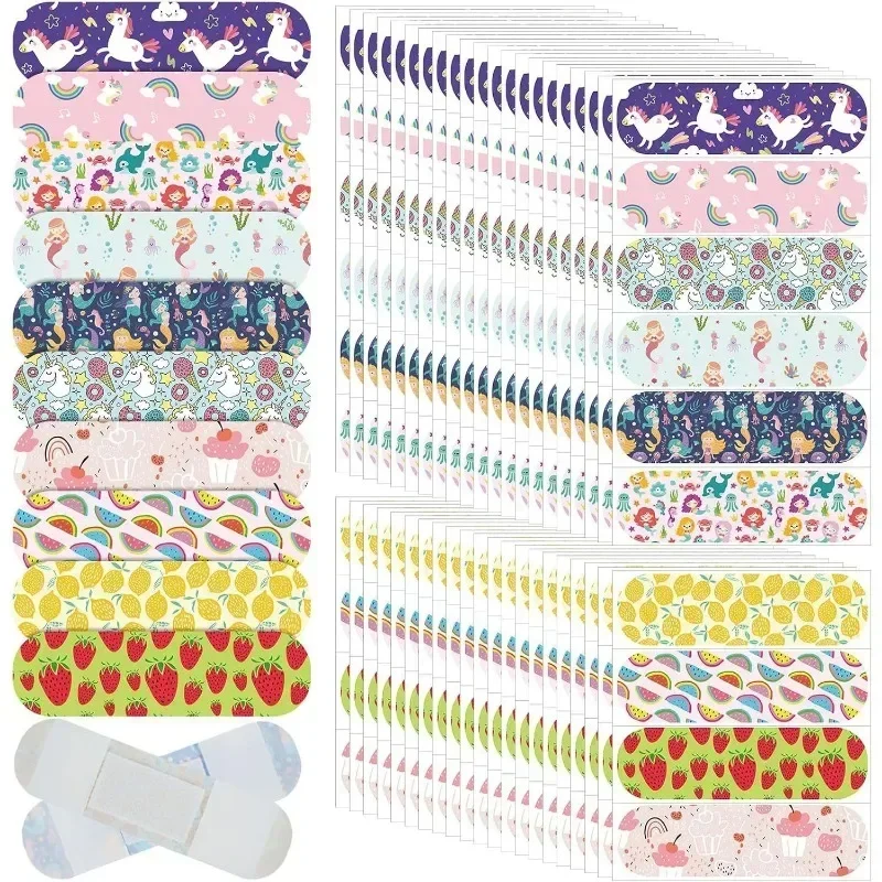 50pcs PE Waterproof Breathable Cartoon Band Aid for Children Cute Cartoon Sticker Plaster Color Elastic Bandage 3