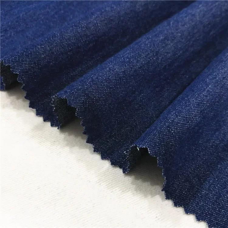 Pure Cotton 200gsm Washed Plain Weave 16oz Denim Fabric for Children's Clothing Bags Shoes And Hats Customizable Jeans Material