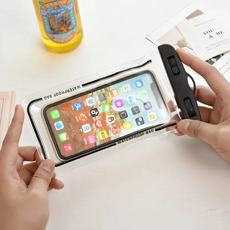 Waterproof Bag Cartoon Phone With Lanyard Air Bag Underwater Camera Touch Screen Swimming Drift Airtight