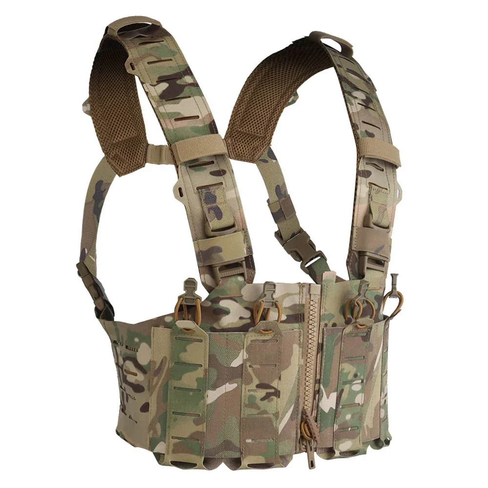 

Tactical Chest Rig Zipper Connection Molle System Hunting Vest With M4 AR Magazine Pouch SF Chest Rig Vest Equipment