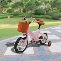 Vélo pour enfants de 12 pouces avec roues d'entraînement + panier, vélo pour enfants à deux freins, charge 40 kg pour les âges de 2 à 4 ans (vert/jaune/rose) 6