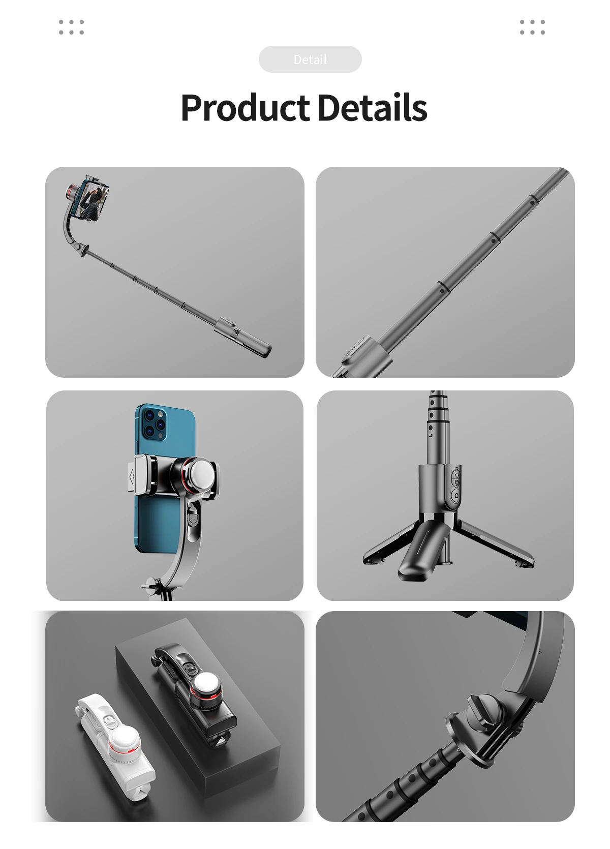Gimbal Stabilizer Selfie Stick Mit 360 Grad Rotation Für Handy_voghion.com