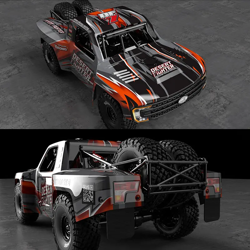 Yikong Yk4072 V3 Df7 1:7 Rear Straight Bridge Short Card Tension Desert Card Remote Control Rc Brushless Four-Wheel Drive Drift 2