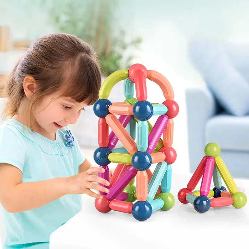 DIY Kids Educational Magnetic Building Blocks Sticks And Balls Toys