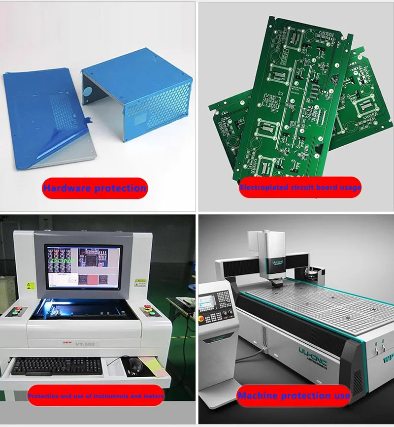 PVC-galvani siertes blaues Filmband, hoch temperatur beständiges Säure-Base-Band, Schutz band für die Batterie verpackung der Leiterplatte – Detail 7