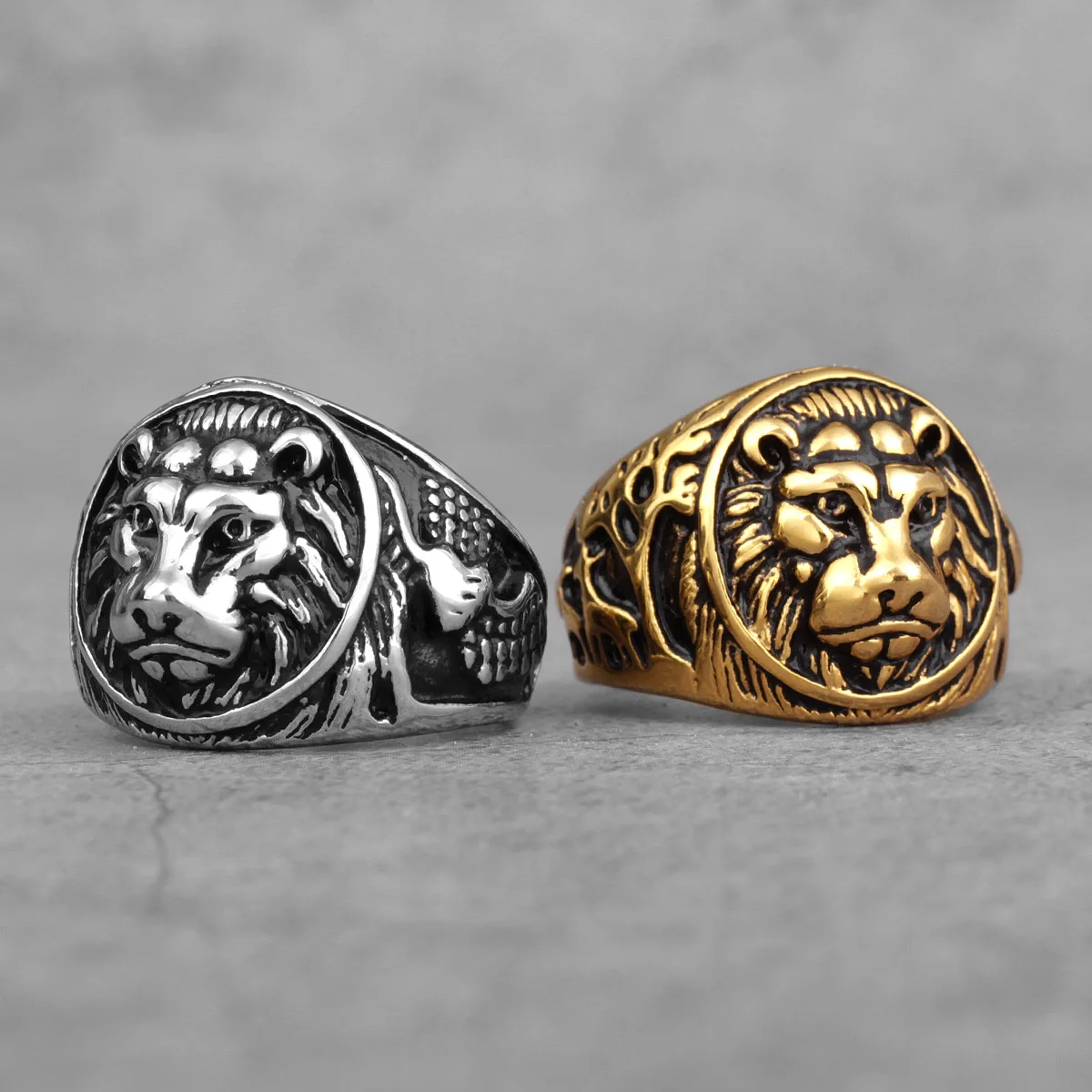 Tier Tiger Dominierenden Männer Ringe Punk Hip Hop Persönlichkeit für Freund Männlichen Edelstahl Schmuck Kreativität Geschenk Großhandel