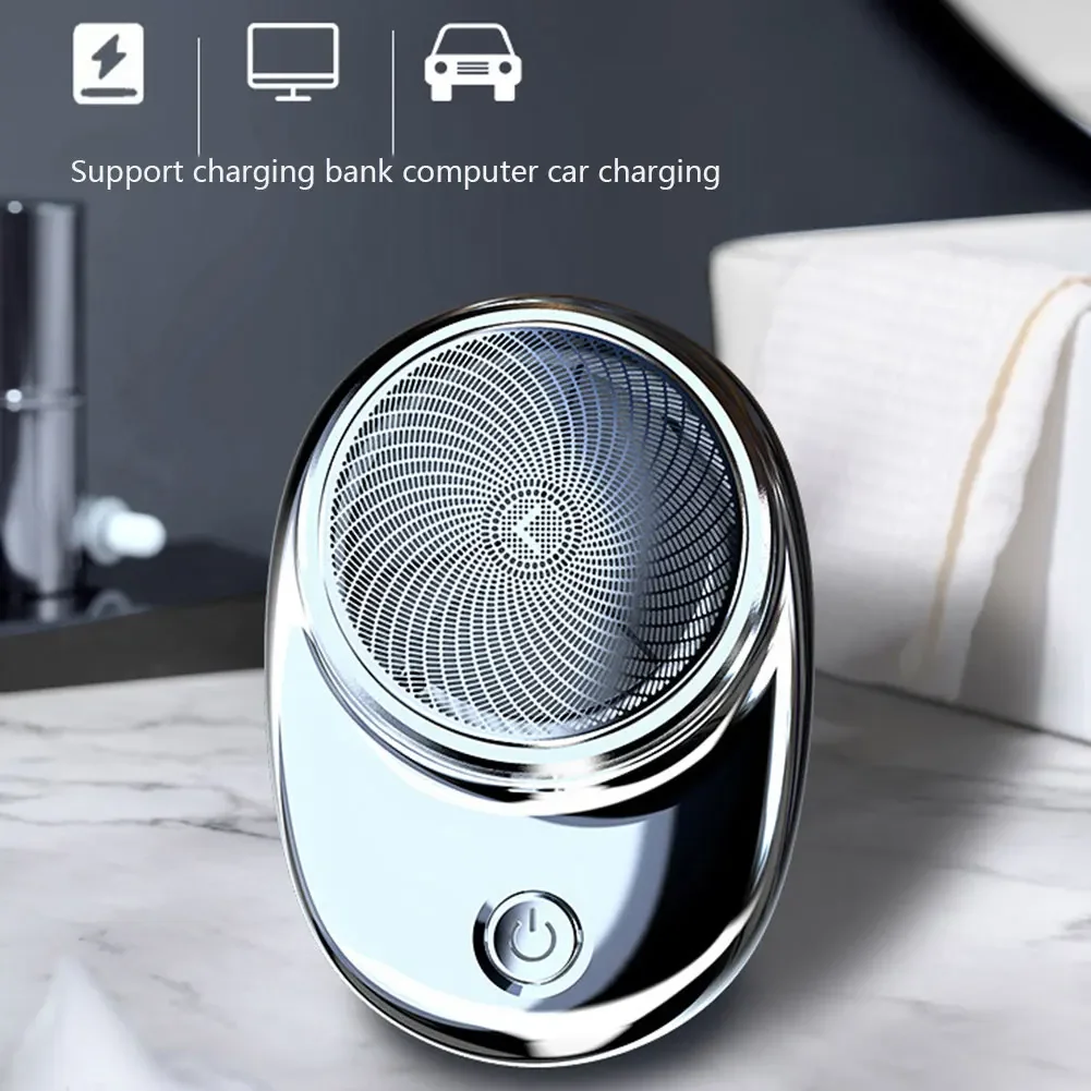 Pocket Size Electric Travel Shaver For Men Washable Rechargeable Portable Painless Cordless Trimmer Knive Face Beard Razor Rotary shaver,Electric razor,Electric shaver,Electrical rotary shaver,Cordless shaver