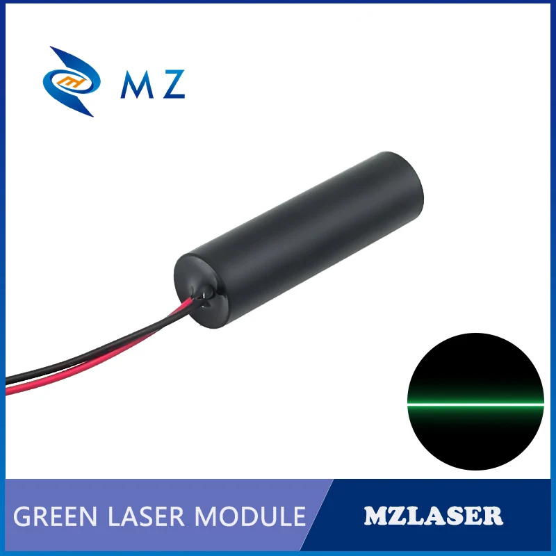 콤팩트 그린 라인 레이저 다이오드 모듈 520nm D10mm 5mW 3V 5V 12V 24V 고정밀 산업용 목공 기계용
