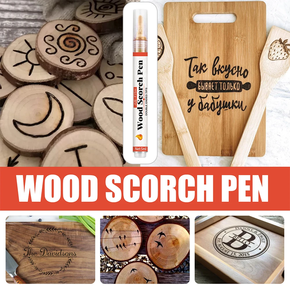 20-1pc Wood Burning Pen Non-Toxic Wood Scorch Pen Chemical Woodburning Tool Safe Burning Marker for Arts and Crafts wood burning pen
