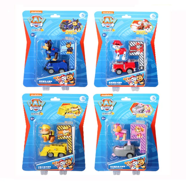 Paw Patrol Rescue Dog Puppy Set Toy Car Patrulla Canina Toys Action Figure Model Marshall Chase Rubble Vehicle Car Kid Toys Gift 3