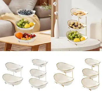 Ceramic Fruit Bowl for Kitchen Counter – Decorative Countertop Fruit Stand 1