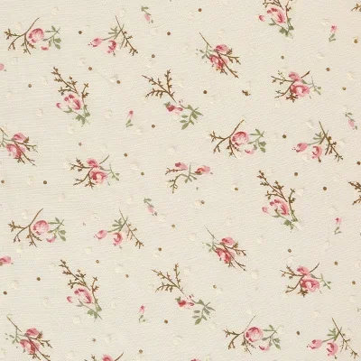 Vibrant Pink Floral Cotton Fabric