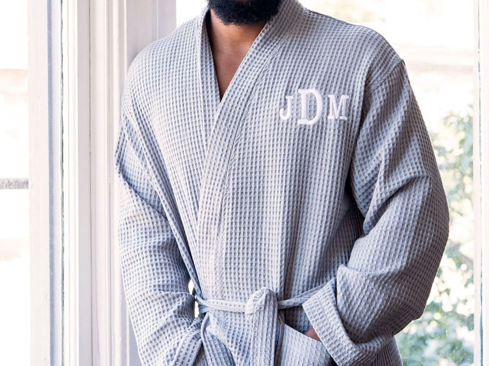 Monogrammed Mens Satin Robe, Groomsmen Gift – Classy Bride