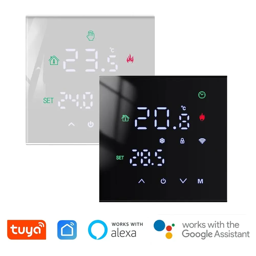 MINCO อุณหภูมิความร้อน Tuya WiFi Thermostat 3A 16A จอแสดงผล LCD หน้าจอสัมผัสสําหรับน้ํา/ไฟฟ้า/หม้อต้มแก๊ส 1
