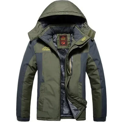Plus Size Men's Fleece-Lined Thickened Jacket Breathable Outdoor Sports Warmmountaineering Suit Cotton-Padded Coat fleece jacket cotton jacket