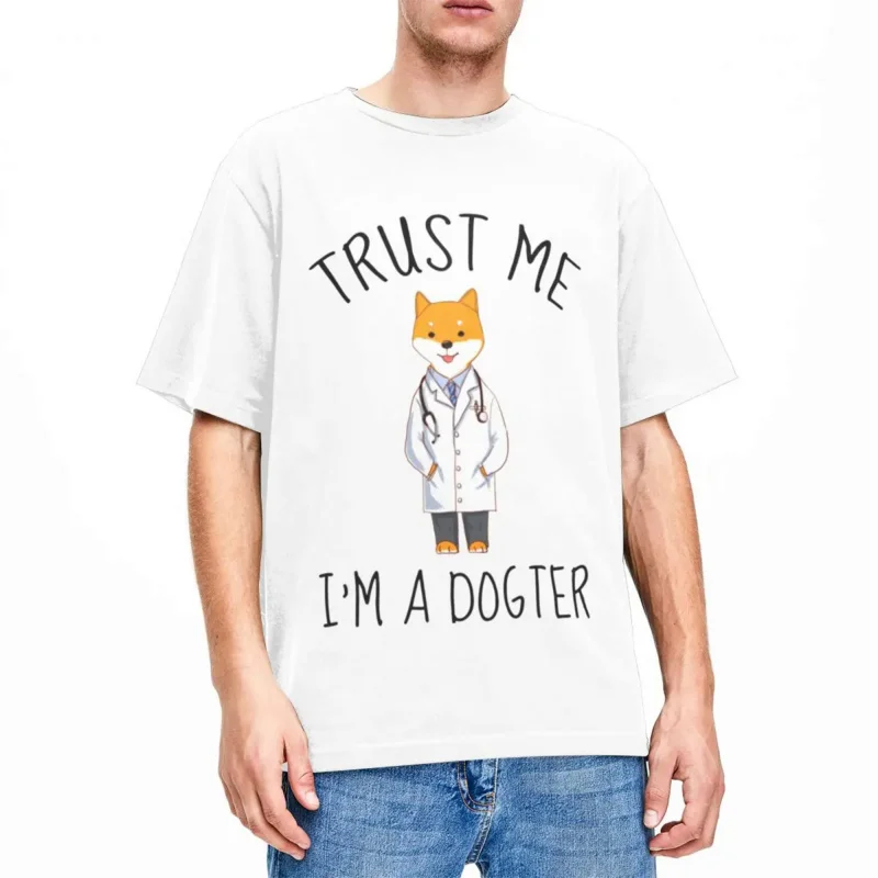 

Футболка Trust Me I'm A Dogter Merch для мужчин и женщин, креативные крутые футболки из 100% хлопка, с круглым вырезом и коротким рукавом, ткань с принтом