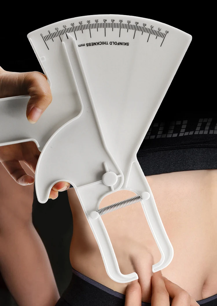 0-80mm Body Fat Measure Tester Analyzer Sebum Caliper Clamp Shaped Ruler Skinfold Test Instrument Measuring Tape