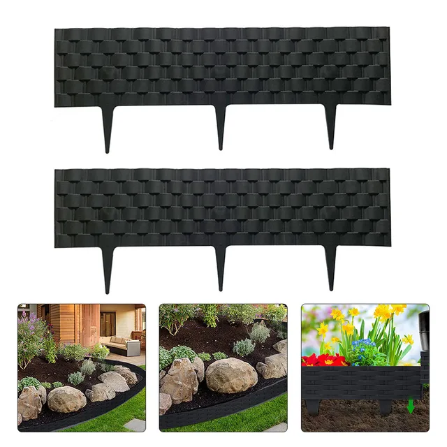 1/2 db Kerti Palisade 21 Cm*60 Cm Műanyag Kerítés Dekoráció Elszigetelő Kertészeti Mozaik Föl dbeillesztett - Image 2