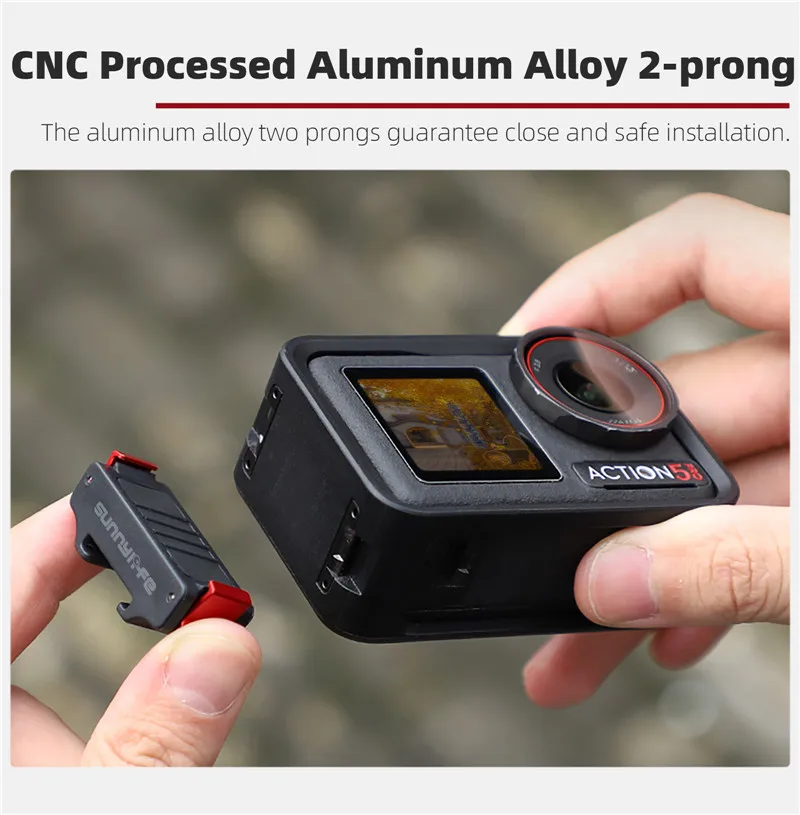 PULUZ Support Magnétique à Serrage Rapide Pour DJI Osmo Action 5 Pro 4 3 OSMO 360 Accessoires Support Adaptateur Magnétique Pour Action 5 Pro 4 3 Compatible Avec Supports, Trépieds, Supports, Caméras